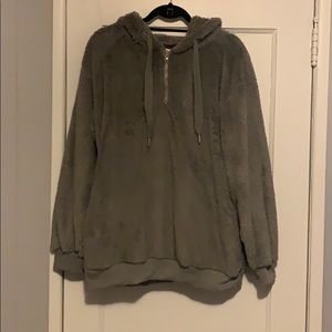 Medium Gray Hooded Sweater